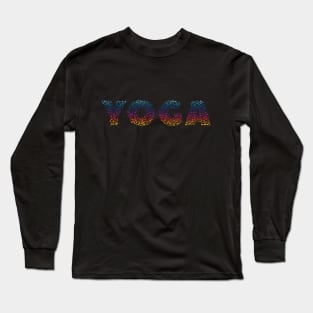 The word Yoga made of Yoga poses Long Sleeve T-Shirt